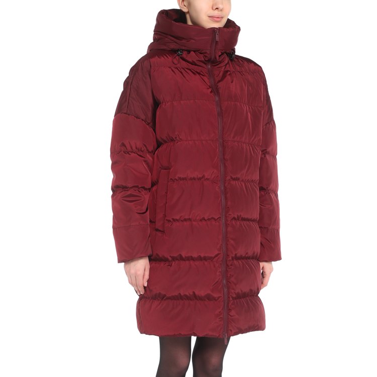 

Пуховик женский Maison David MLY006 бордовый L, MLY006