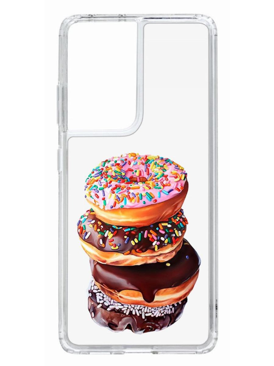 фото Чехол на samsung galaxy s21 ultra kruche print donuts кruче