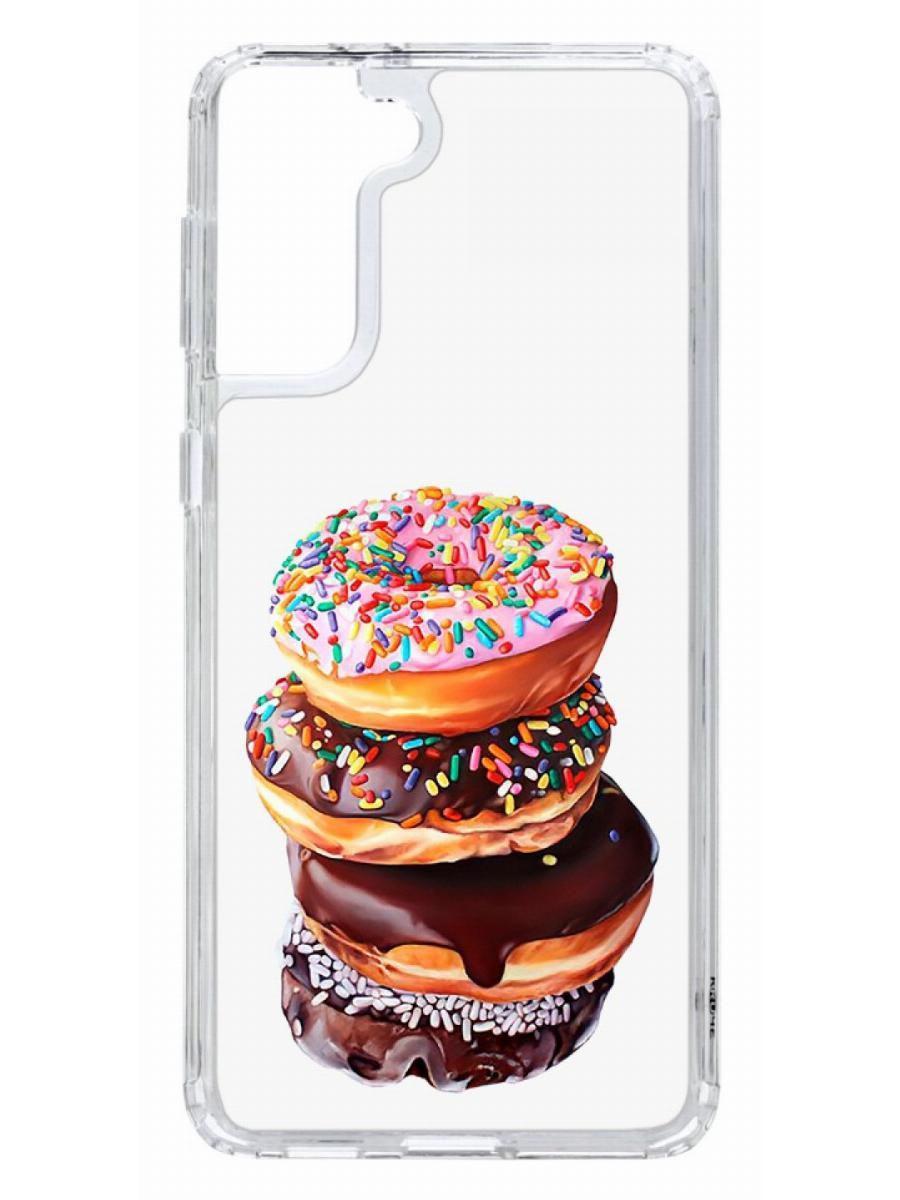 фото Чехол на samsung galaxy s21 plus kruche print donuts кruче