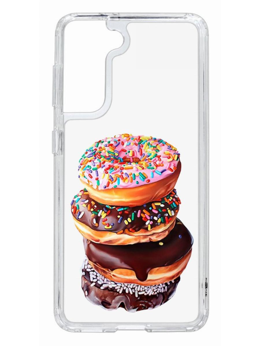 фото Чехол на samsung galaxy s21 kruche print donuts кruче