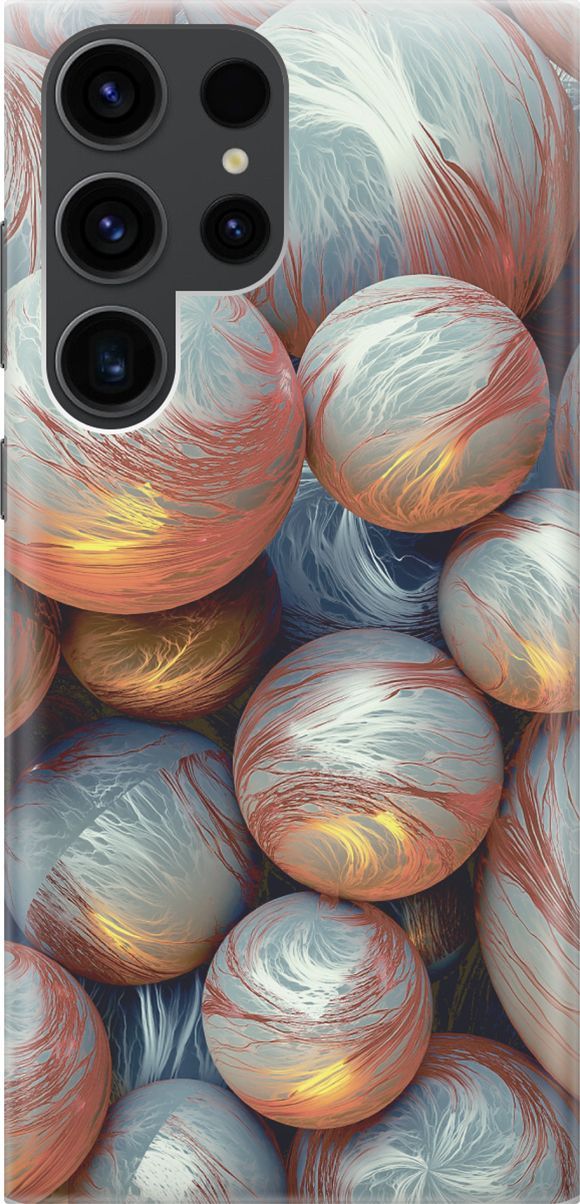 

Чехол на Samsung Galaxy S23 Ultra "Серо-красные шары", Красный;серый, 158328