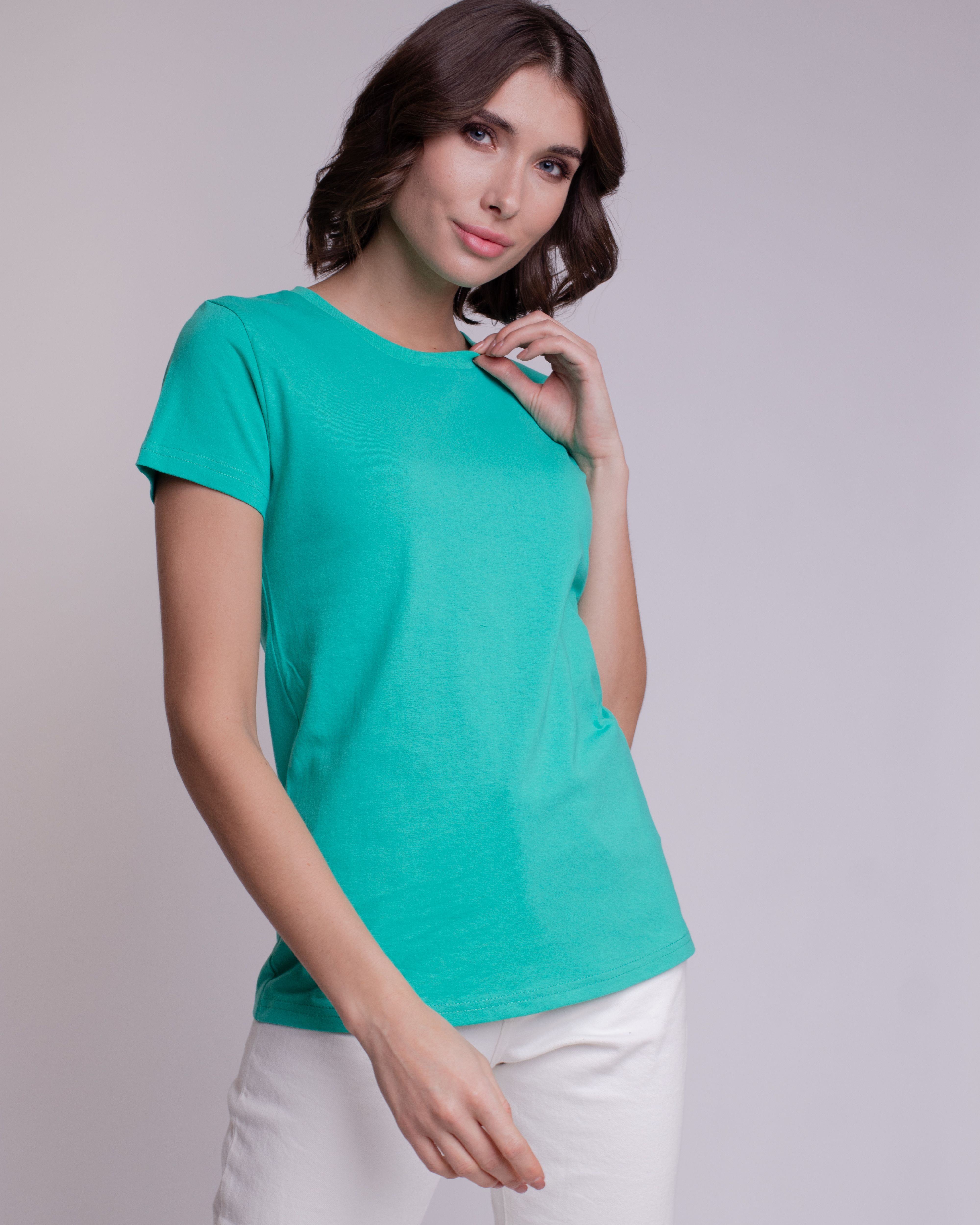 

Футболка женская Uzcotton W-F зеленая S, Зеленый, W-F