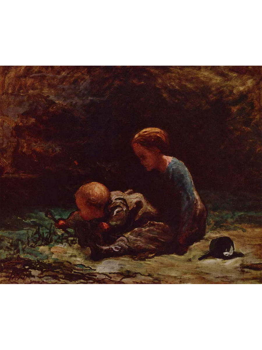 

Постер DRABS A2 Домье Оноре Викторьен Девочка с малышом