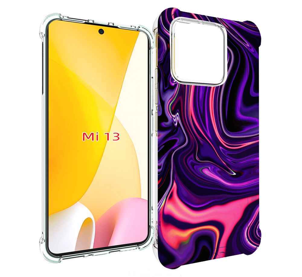 

Чехол MyPads фиолетовые краски для Xiaomi 13, Прозрачный, Tocco