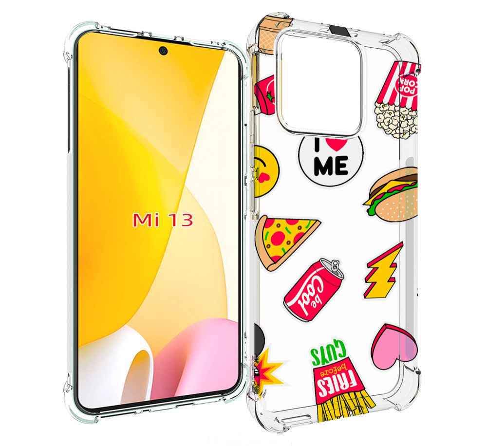 

Чехол MyPads фаст-фуд для Xiaomi 13, Прозрачный, Tocco