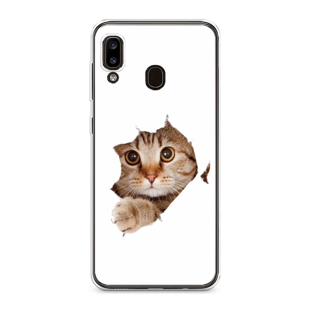 

Чехол на Samsung Galaxy A30 "Кот и бумага", Белый;коричневый, 27550-1