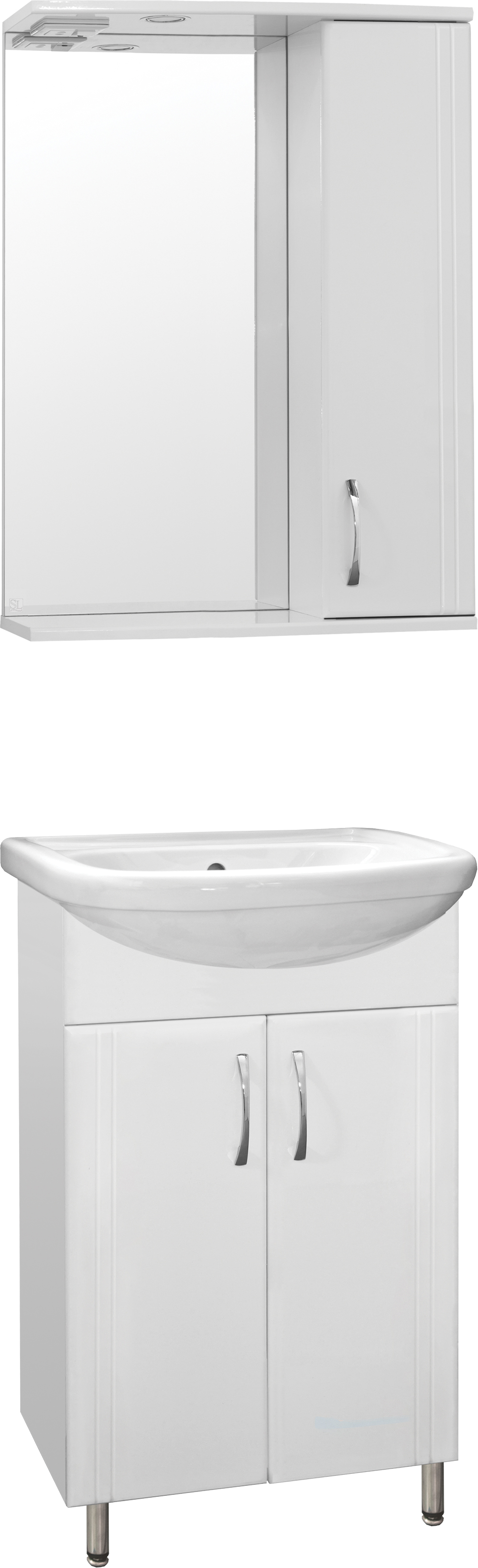 

Мебель для ванной Style Line Эко Стандарт №9 55 белая, Белый, Эко Стандарт №9 55 белая