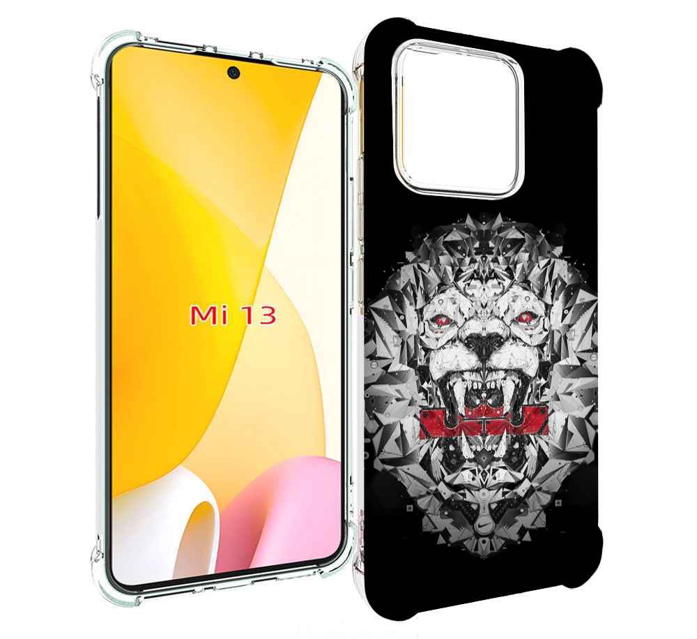 

Чехол MyPads тигр-с-гранями-черно-белый для Xiaomi 13, Прозрачный, Tocco