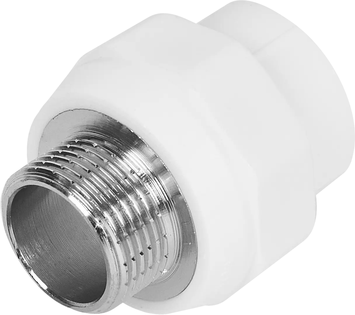 

Соединитель Valtec 3/4"х25 мм НР полипропилен, Белый