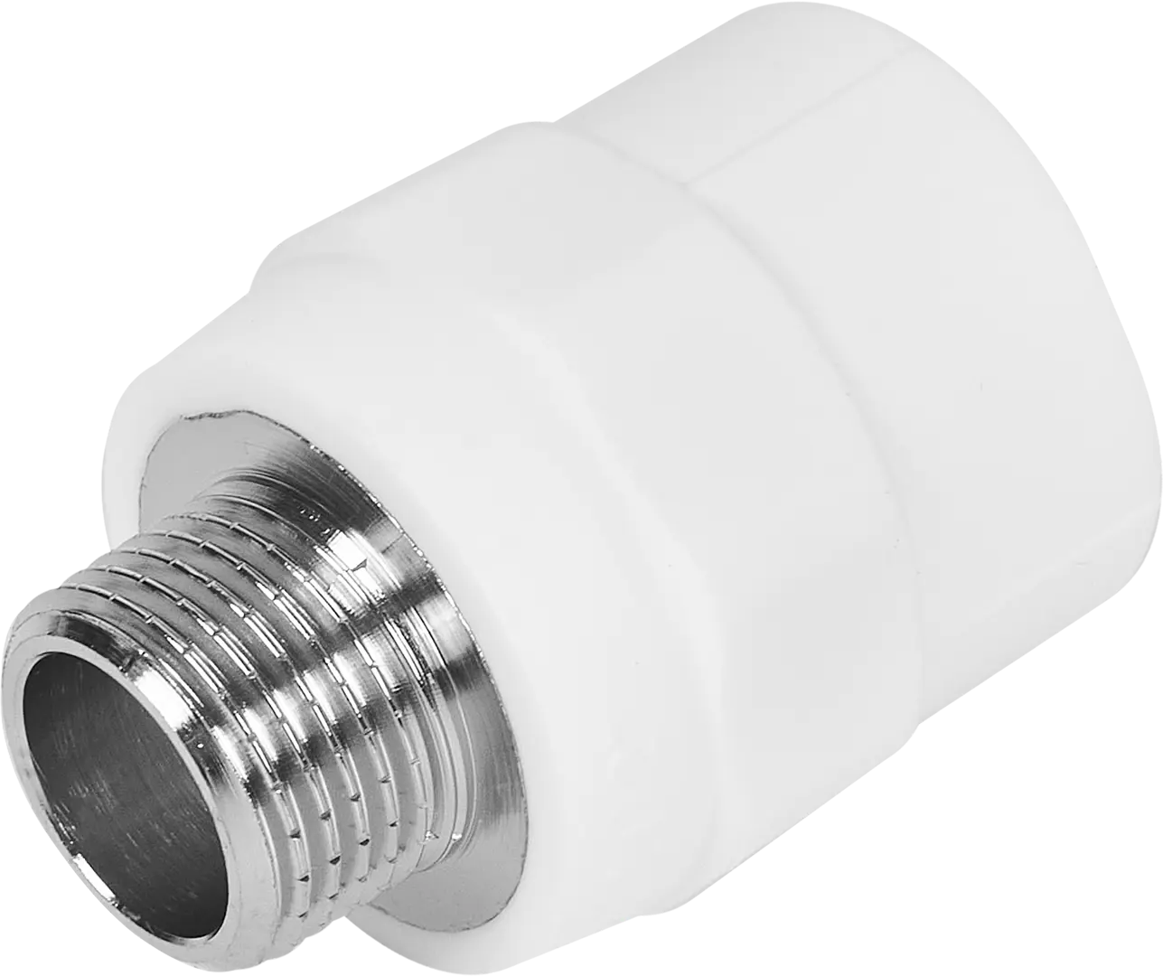 

Соединитель Valtec 1/2"х25 мм НР полипропилен, Белый