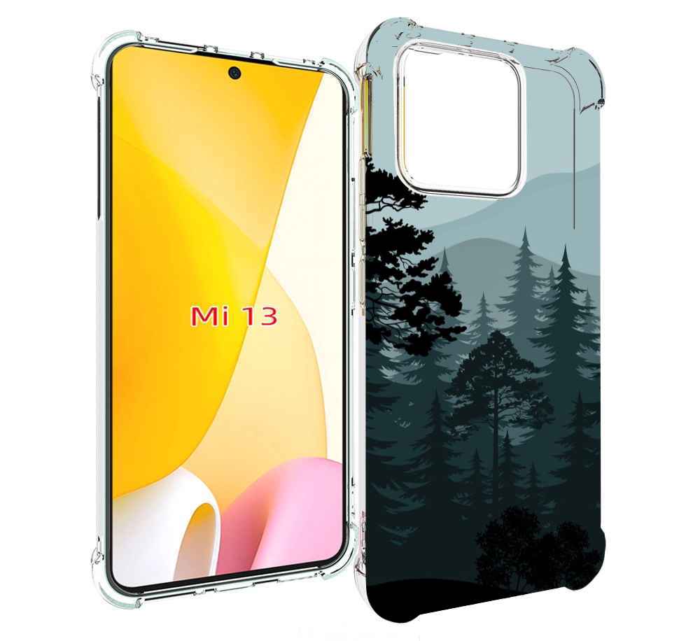 

Чехол MyPads темный лесочек для Xiaomi 13, Прозрачный, Tocco