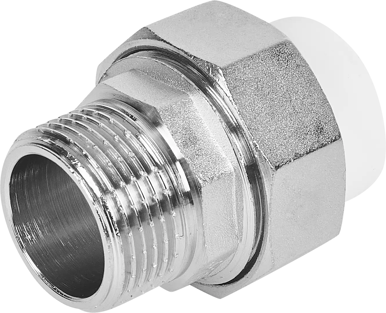 

Соединитель Valtec 3/4"х20 мм НР полипропилен, Белый