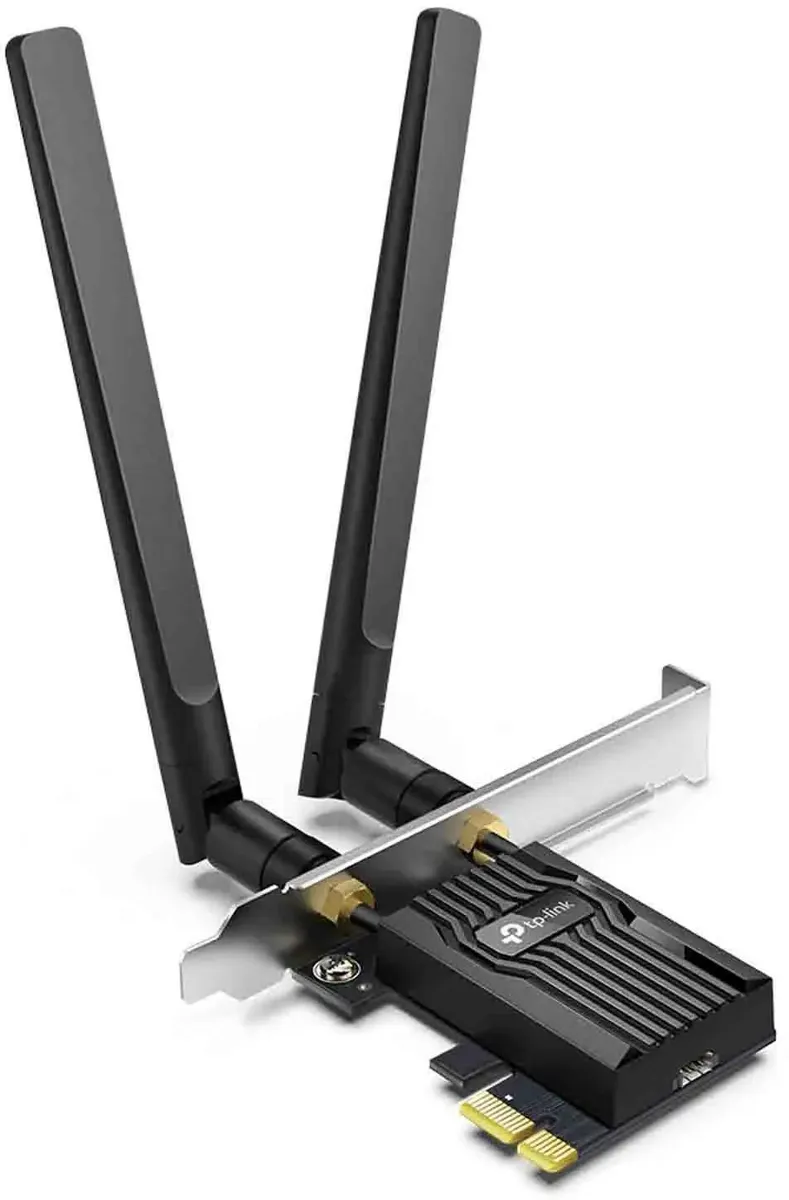 

Адаптер PCI Express TP-Link Archer TX55E AX3000 Wi-Fi 6 Bluetooth 5.2, Черный, TX55E