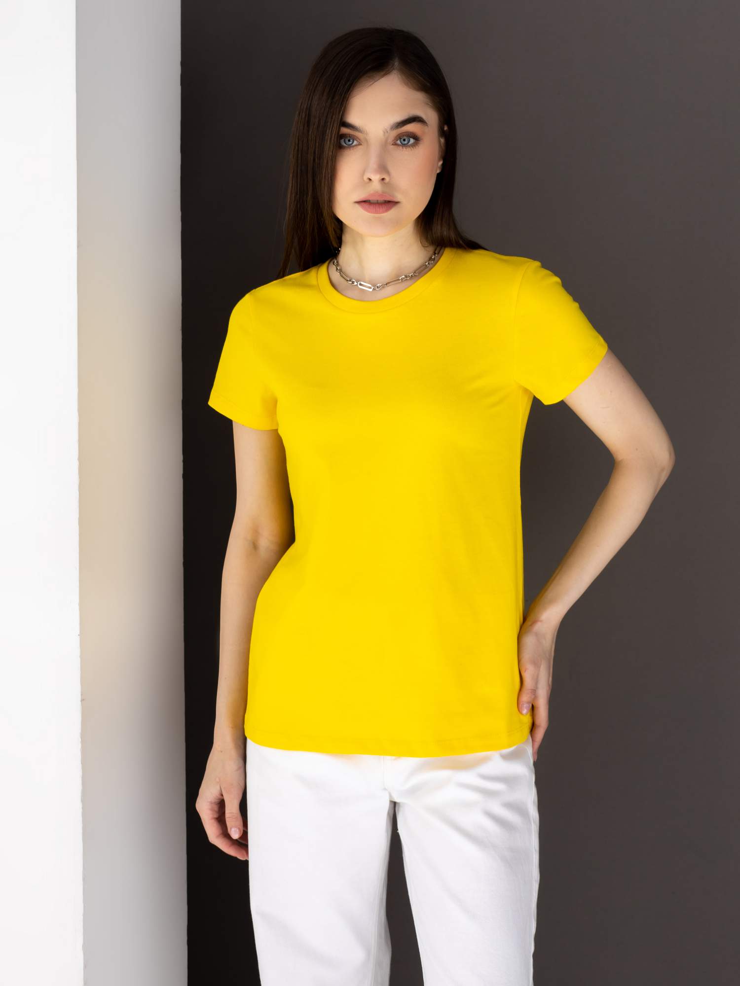 

Футболка женская Uzcotton W-F желтая XL, Желтый, W-F