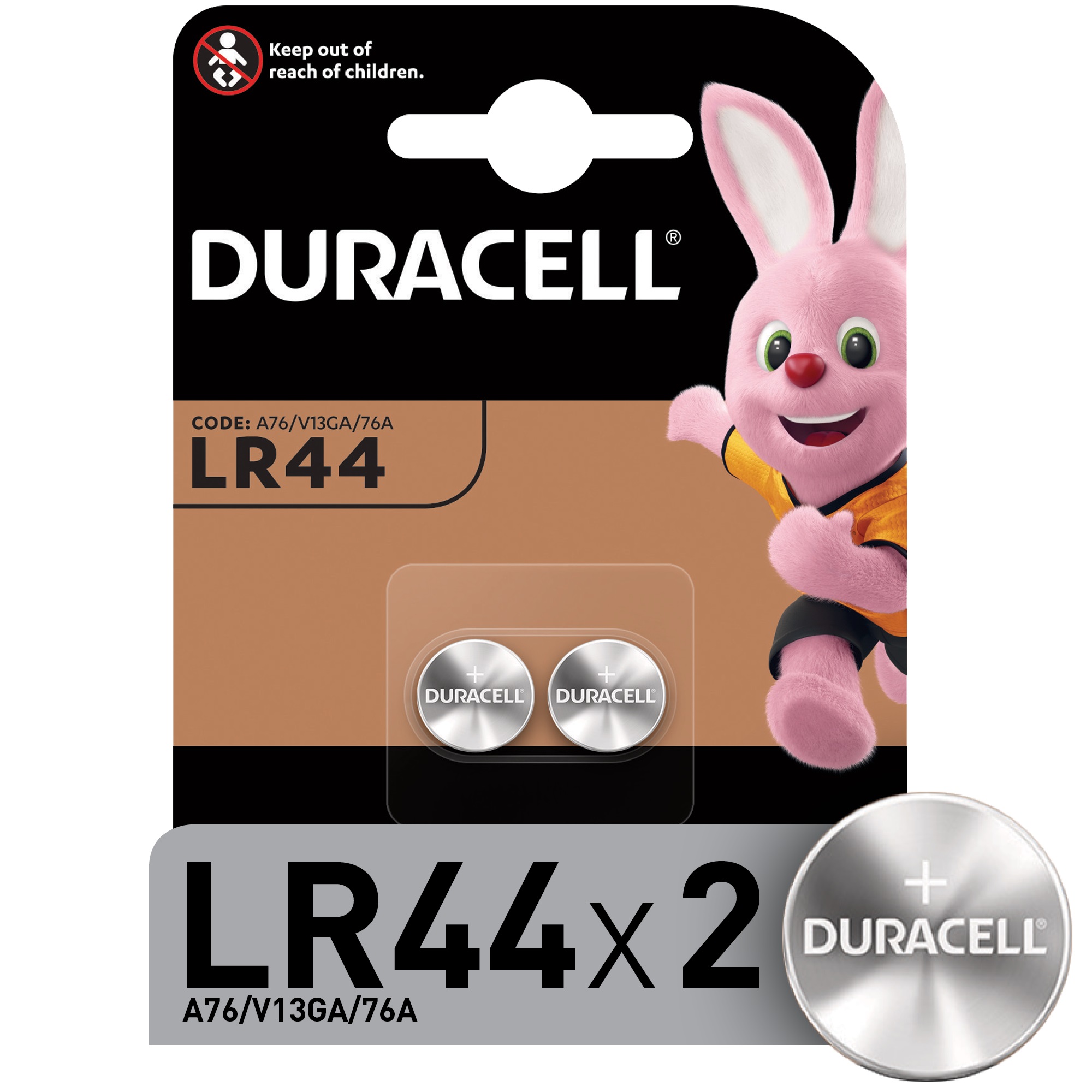 Батарейка DURACELL LR44 A76 2 шт батарейки duracell aaa 1 5в 18 шт