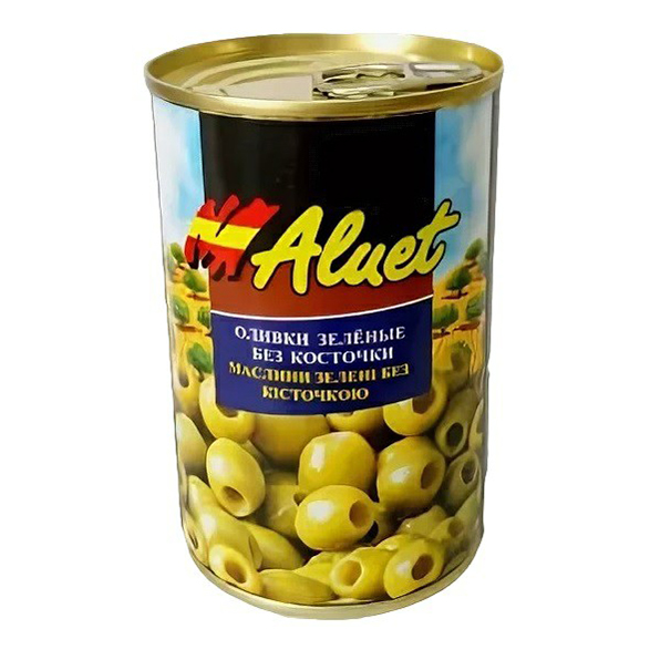 

Оливки Aluet зеленые без косточки 300 г