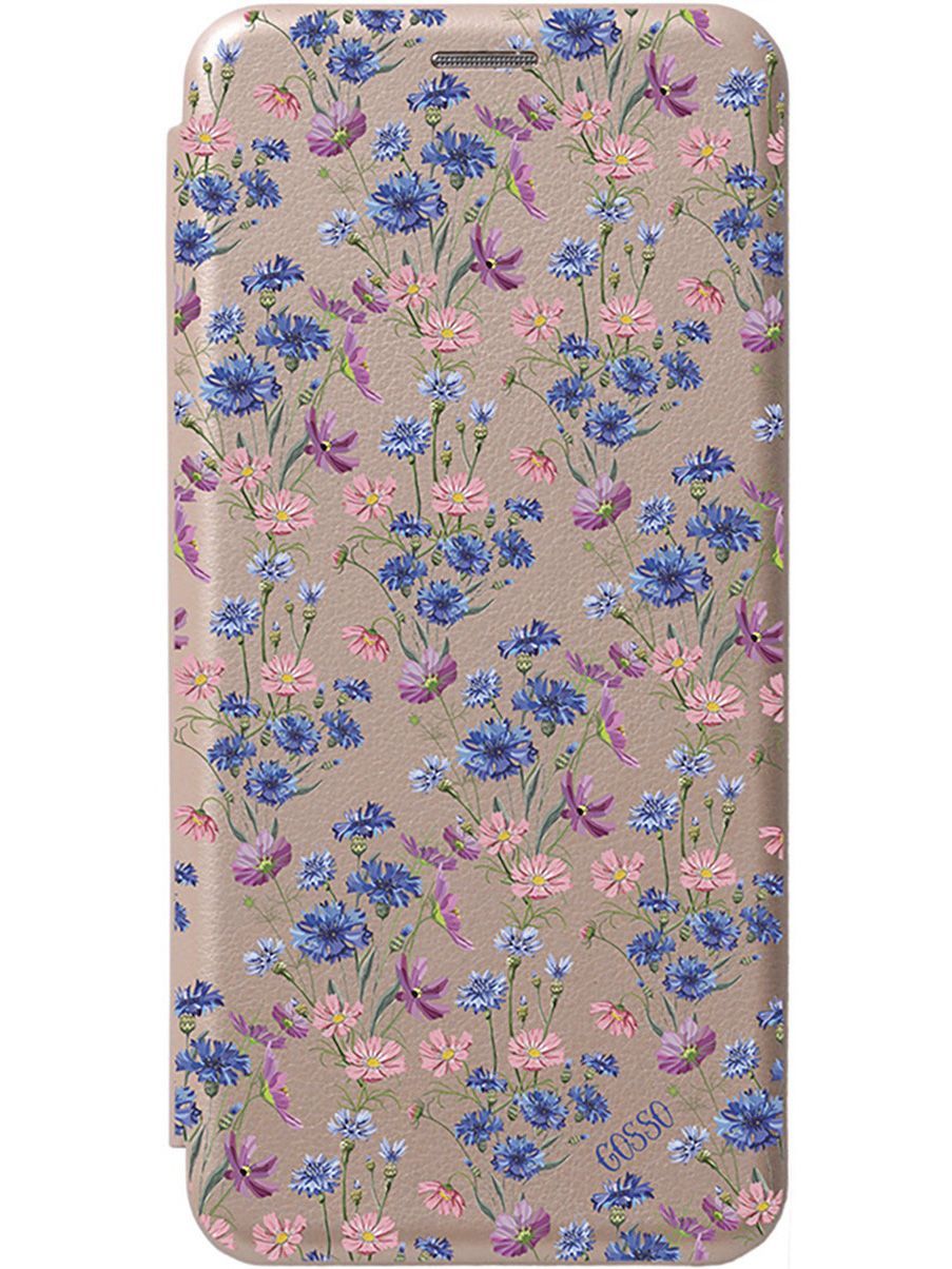 

Чехол на Huawei P20 Lite/Nova 3e "Lovely Cornflowers" золотой, 3306