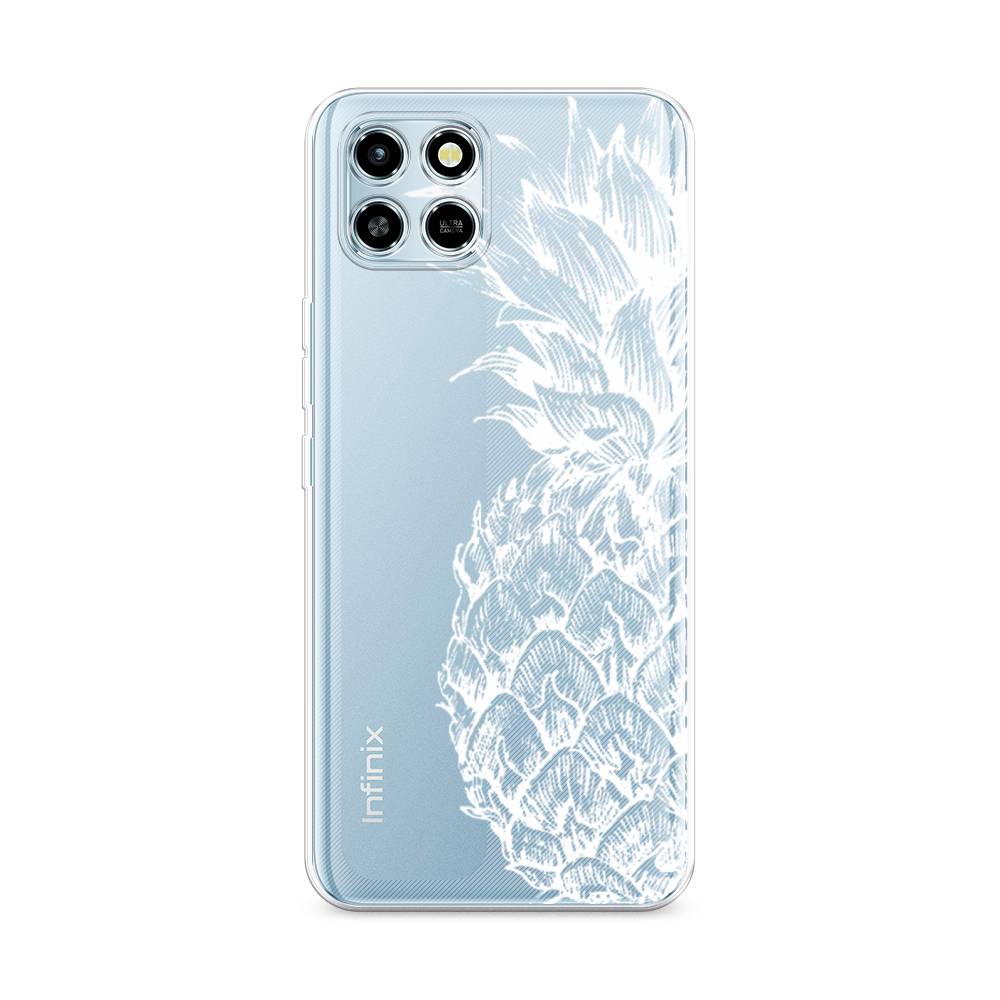 

Чехол Awog на Infinix Smart 6 HD "Ананас графика белая", 3101650-10