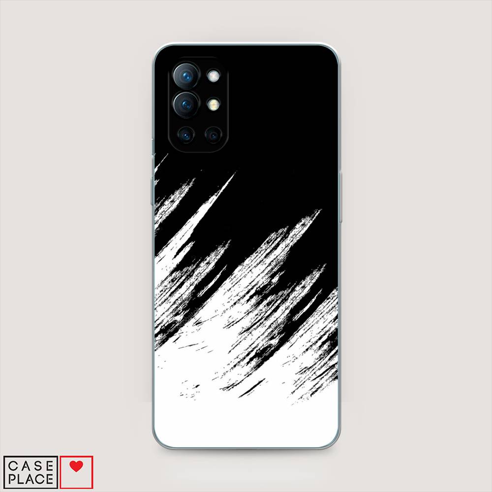 фото Чехол awog "черно белые брызги" для oneplus 9r