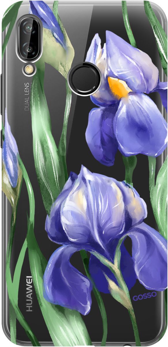

Чехол на Huawei P20 Lite/Nova 3e "Amazing Irises" прозрачный, 1690