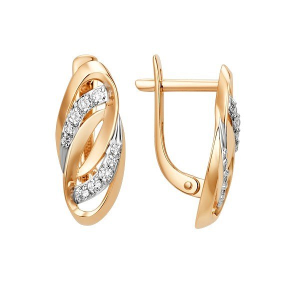 

Серьги из золота TEO MAORI 8011942-5102, фианит, 8011942-5102