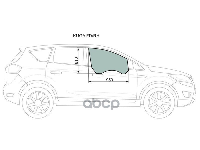 

Стекло Переднее Правое Опускное Ford Kuga 08-12 Xyg Арт. Kuga Fd/Rh