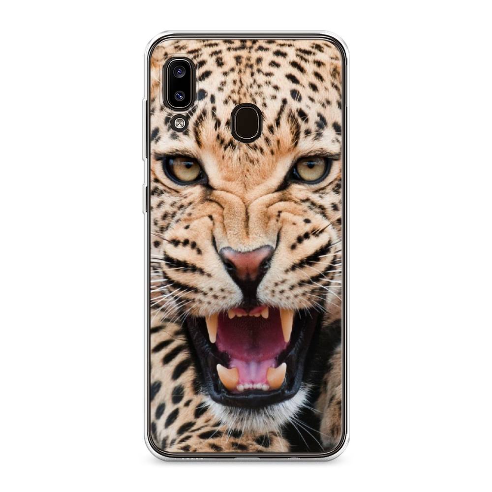 

Чехол на Samsung Galaxy A30 "Леопард 3d", Бежевый;черный, 27550-6