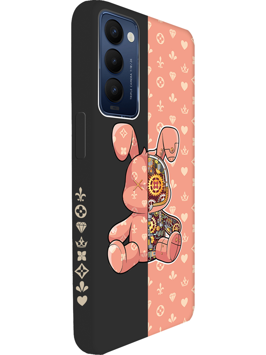 

Силиконовый чехол на Tecno Camon 18 / 18P с принтом "Персиковый Кролик" матовый черный, Бежевый;оранжевый;черный, 741735971