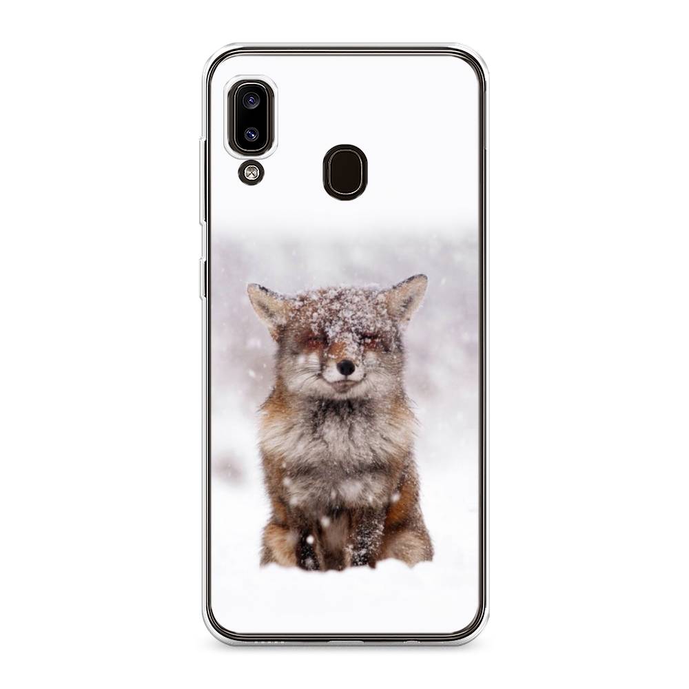 

Чехол на Samsung Galaxy A30 "Зимняя лиса", Белый;серый;коричневый, 27550-1