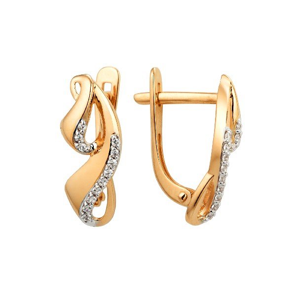 

Серьги из золота TEO MAORI 8001962-1102, фианит, 8001962-1102