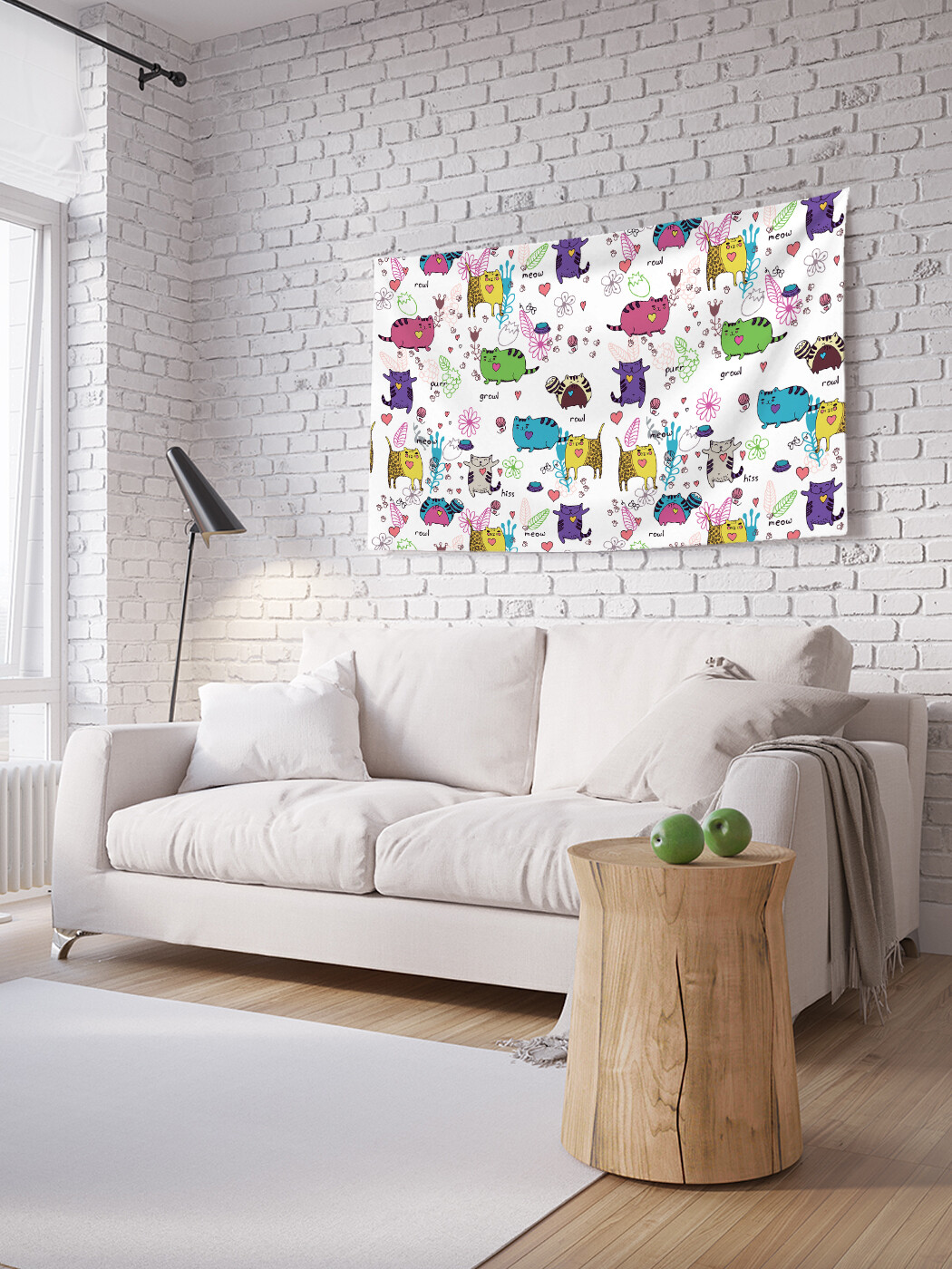 

Горизонтальное фотопанно JoyArty Коты веселятся, из ткани, 150х200 см