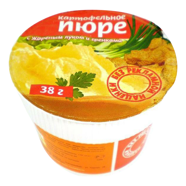 

Картофельное пюре с жареным луком и гренками быстрого приготовления 38 г