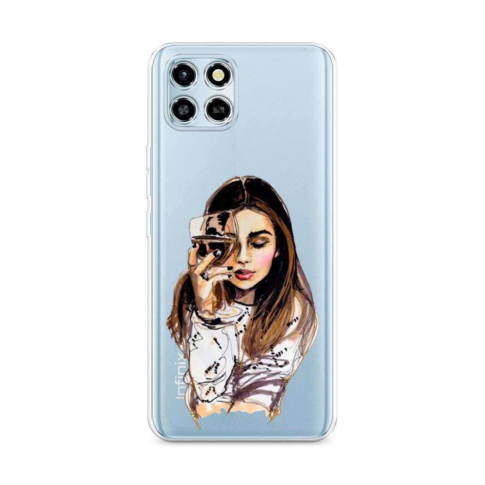 

Чехол Awog на Infinix Smart 6 HD "Девушка с бокалом", 3101650-7