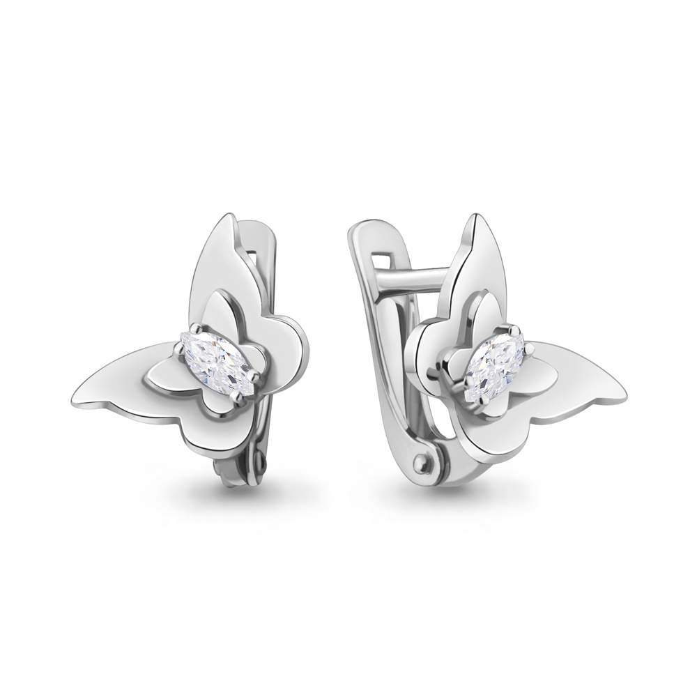 

Серьги из серебра с фианитом Aquamarine Aquamarine 49454_925_р, 49454_925_р