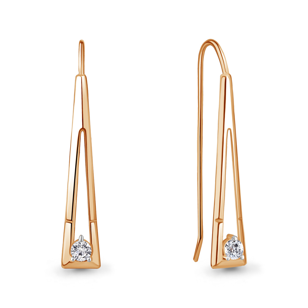 

Серьги из серебра с фианитом Aquamarine Aquamarine 49453А_925_з, 49453А_925_з