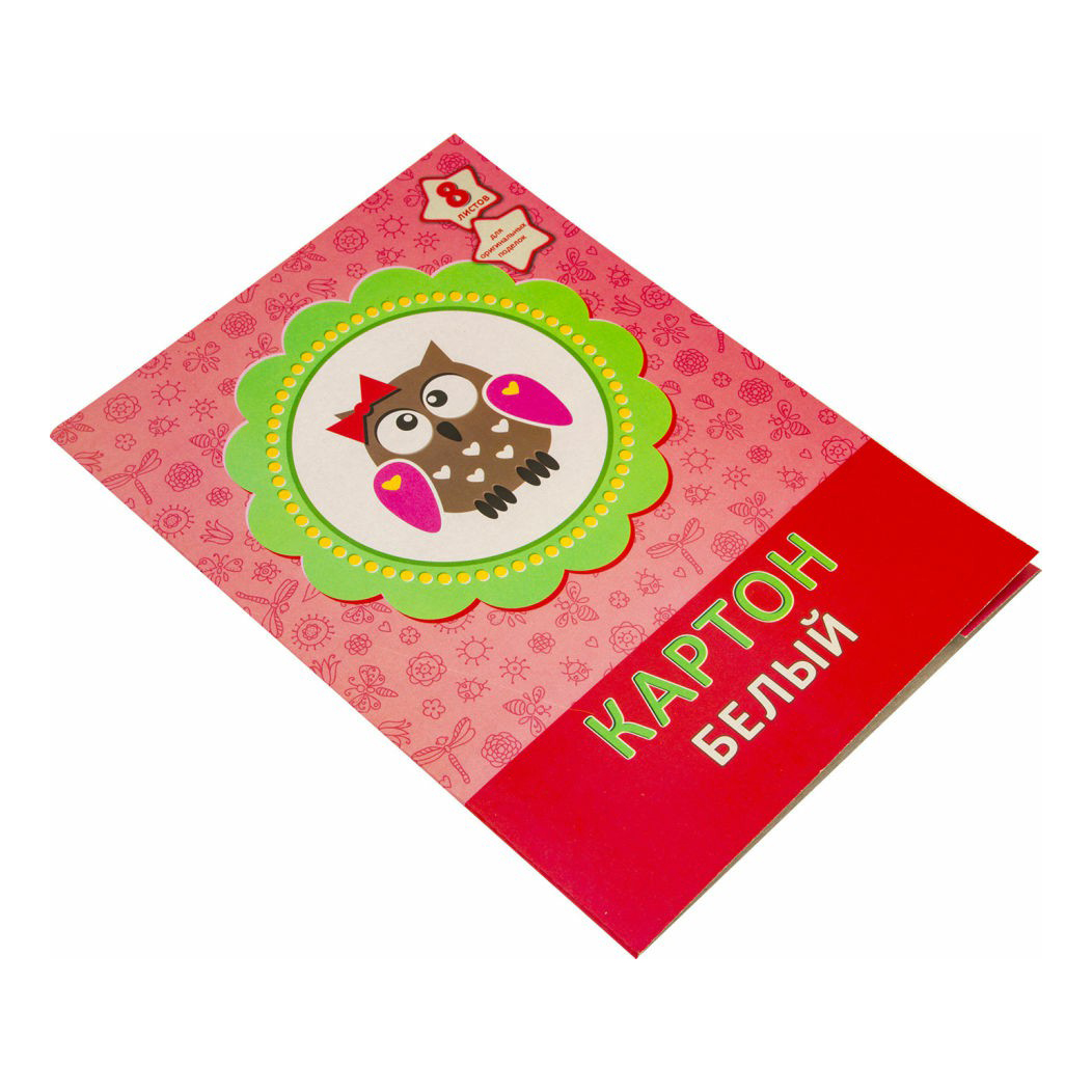 

Картон белый Unnika Land А4 8 листов в ассортименте