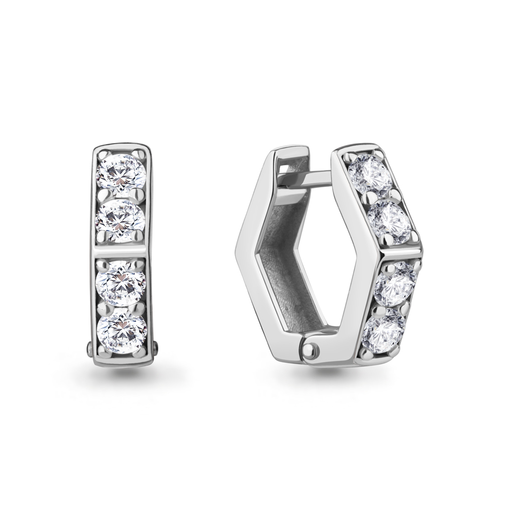 

Серьги из серебра с фианитом Aquamarine Aquamarine 49448А_925_р, 49448А_925_р
