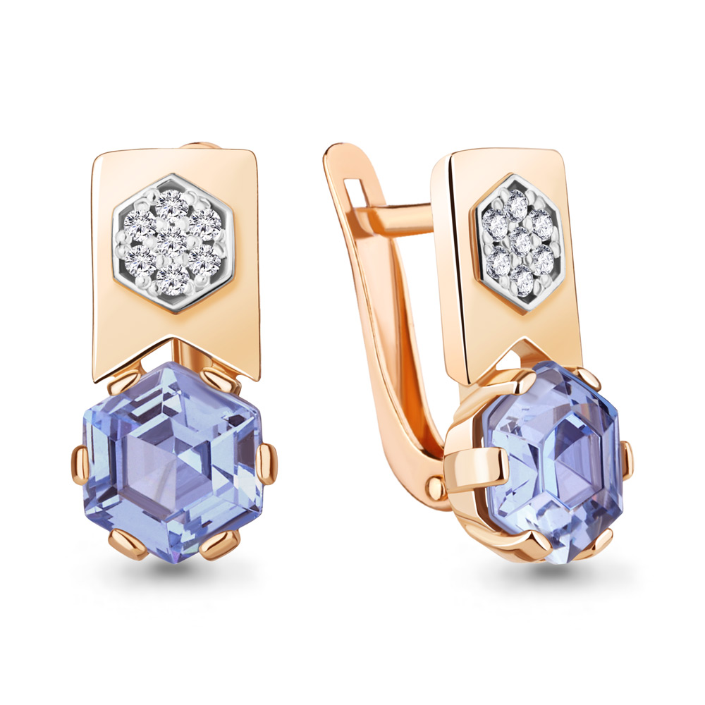

Серьги из серебра с фианитом Aquamarine Aquamarine 49441603А_925_з, 49441603А_925_з