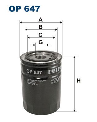 

Фильтр масляный FILTRON OP647
