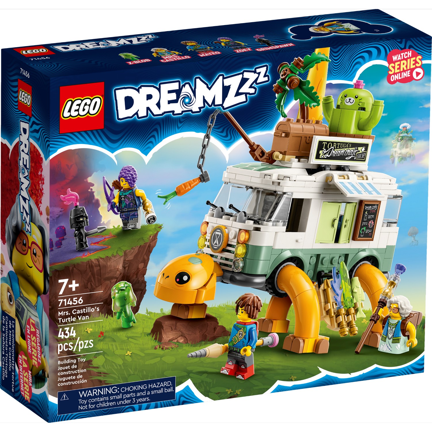 Конструктор LEGO DREAMZzz Фургон-черепаха миссис Кастильо, 71456 когда утонет черепаха