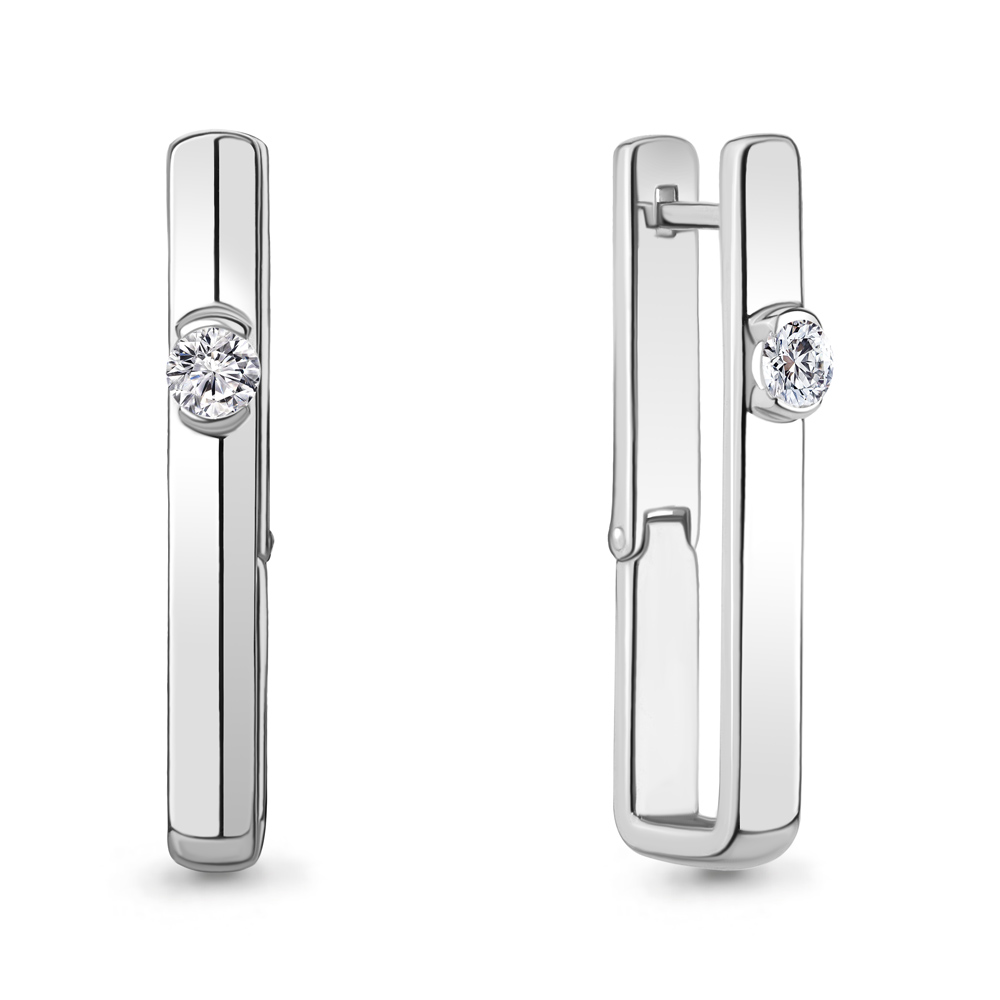 

Серьги из серебра с фианитом Aquamarine Aquamarine 49428А_925_р, 49428А_925_р