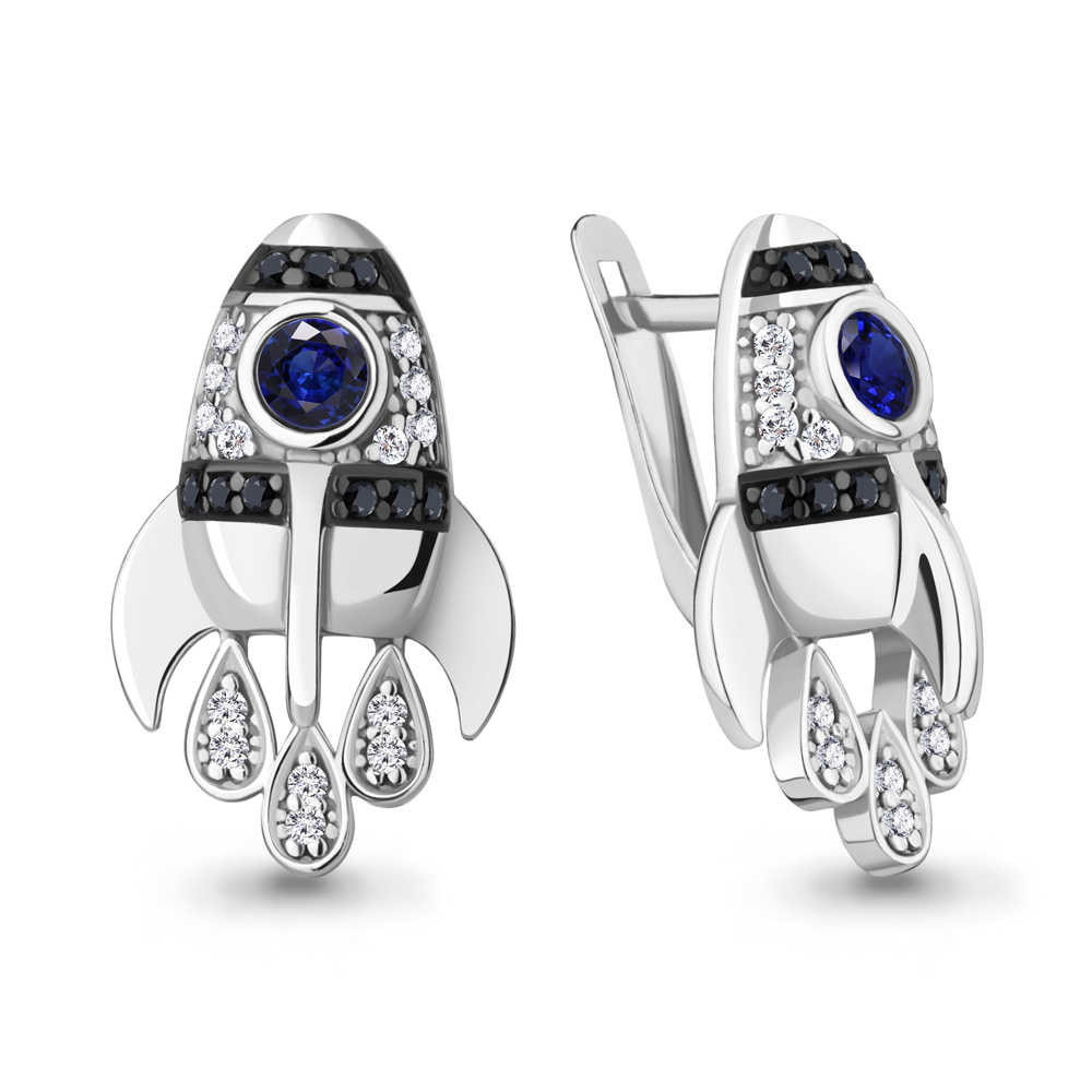 

Серьги из серебра с фианитом Aquamarine Aquamarine 49426АБЧ_925_р, 49426АБЧ_925_р