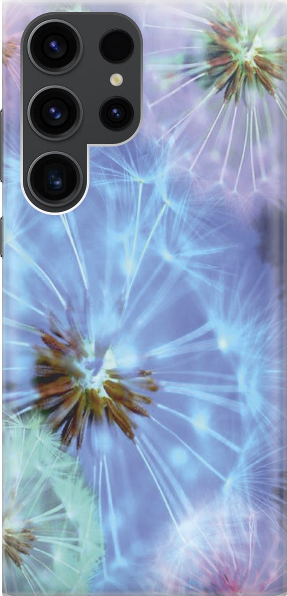 

Чехол на Samsung Galaxy S23 Ultra "Макро одуванчики", Голубой;синий, 158336