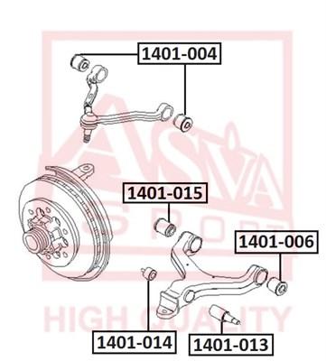 

Сайлентблок Переднего Верхнего Рычага Asva 1401-004 ASVA арт. 1401-004