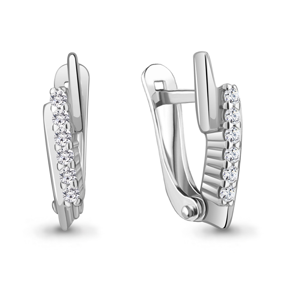 

Серьги из серебра с фианитом Aquamarine Aquamarine 49420А_925_р, 49420А_925_р