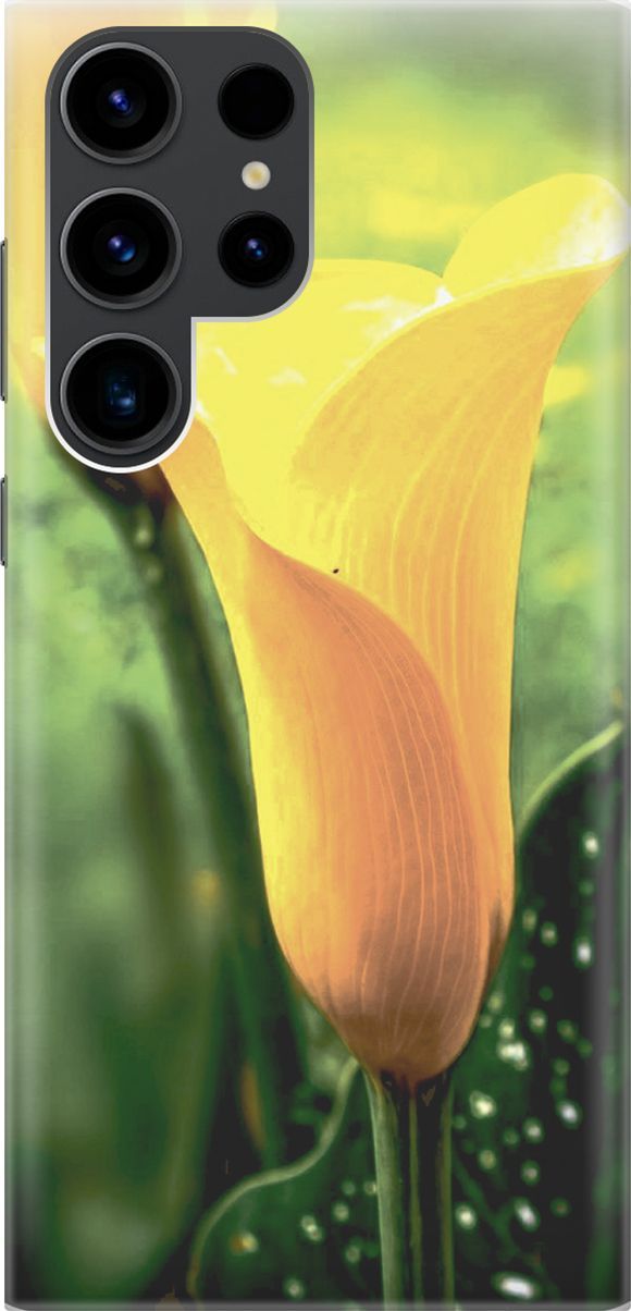 

Чехол на Samsung Galaxy S23 Ultra "Желтые каллы", Желтый;зеленый, 158336