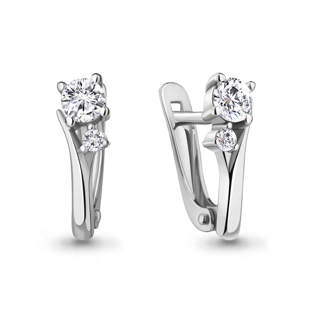 

Серьги из серебра с фианитом Aquamarine Aquamarine 49418А_925_р, 49418А_925_р