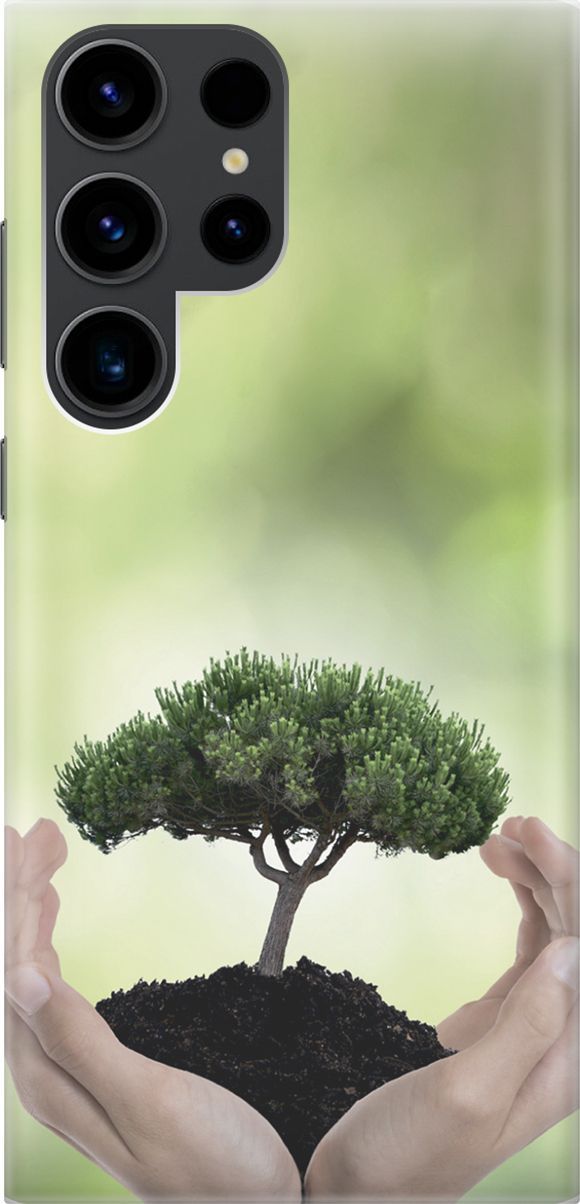 

Чехол на Samsung Galaxy S23 Ultra "Оберегайте природу", Бежевый;зеленый, 158338
