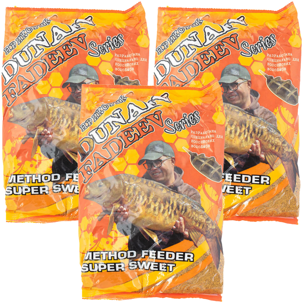 

Прикормка рыболовная Dunaev Fadeev Method Feeder Super Sweet 3 упаковки, Разноцветный, Fadeev