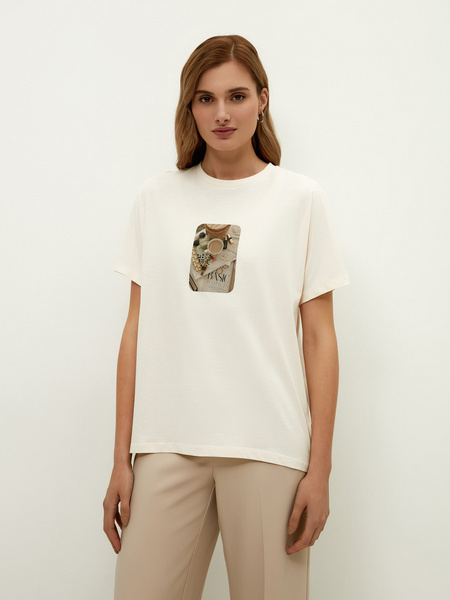 

Футболка женская ZARINA 2163527453 белая XS, 2163527453